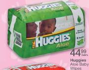Huggies Aloe Baby Wipes-2x64's