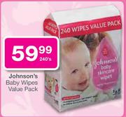 Johnson's Baby Wipes Value Pack-240's 