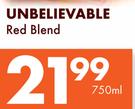 Unbelievable Red Blend-750ml