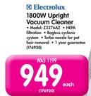 Electrolux 1800W Upright Vacuum Cleaner