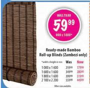 Ready-Made Bamboo Roll-up Blinds(Zambezi Only)-2100 x 2200