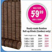 Ready-Made Bamboo Roll-up Blinds(Zambezi Only)-1800 x 1600