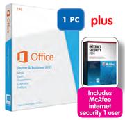 Microsoft Home & Business Plus McAfee Internet Security
