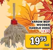 Arrow Mop Wooden Handle 200g-1X1's