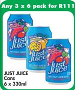 Just juice Cans-3x6x330ml