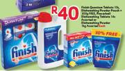 Finish Quantum Tablets 10S/Dishwashing Powder Pouch+300g Free Or Powerball Dishwashing Tablets 14's 