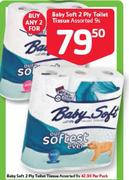 Baby Soft 2 Ply Toilet Tissue 9S