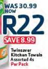 Twinsaver Kitchen Towels Assorted-4s