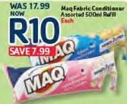 Maq Fabric Conditioner Assorted-500ml Refill Each