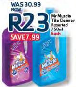 Mr. Muscle Tile Cleaner Assorted-750ml Each