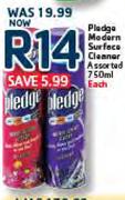 Pledge Modern Surface Cleaner Assorted-750ml Each