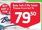 Baby Soft 2 Ply Toilet Tissue-2x9's