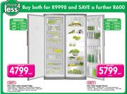 Defy 343Ltr L350 Larder Upright Fridge + Defy 346Ltr F350 Upright Freezer 