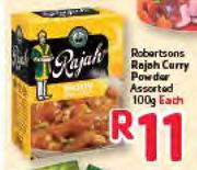 Robertsons Rajah Curry Powder Assorted-100g