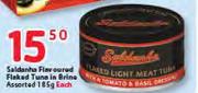 Saldanha Flavoured Flaked Tuna In Brine Assorted-185g