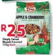 Simply Cereal Muesli Assorted-750g