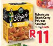 Robertsons Rajah Curry Powder Assorted-100g Each