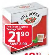 Five Roses Tagless Teabags-100's