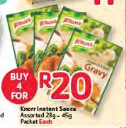 Knorr Instant Sauce Assorted-4x28-45g Packet Each