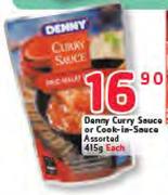 Denny Curry Sauce Or Cook-In-Sauce Assorted-415g