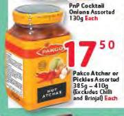 Pakco Atchar Or Pickles Assorted(excludes Chilli And Brinjal)-385-410g