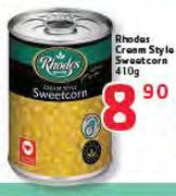 Rhodes Cream Style Sweetcorn-410g