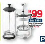 Pnp Coffee Plunger And Milk Frother-600ml Per Set