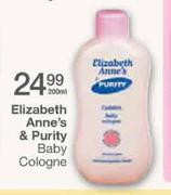 Elizabeth Anne's & Purity Baby Cologne-200ml
