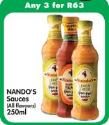 Nando's Sauces (All Flavours)-3 x 250ml