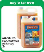  Magalies Concentrates (All Flavours)-2 x 2L