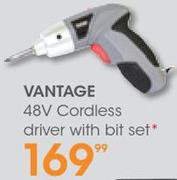Vantage 48V Coedless Driver With Bit Set