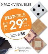 9 Pack Vinyl Tile-Per pack