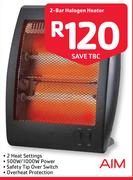 Aim 2 Bar Halogen Heater