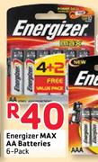 Energizer Max AA Batteries-6 Pack