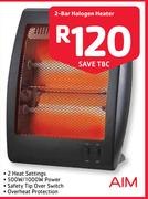 Aim 2-Bar Halogen Heater