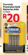 Eveready Powerplus Gold Batteries AAA-4 Pack