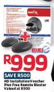 HD Installation Vouchers Plus Free Remote Blaster