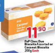 PnP Choc Duo Biscuits Assorted Or Coconut Biscuits-200g