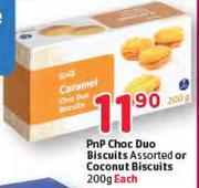 PnP Choc Duo Biscuits Assorted Or Coconut Biscuits-200gm Each