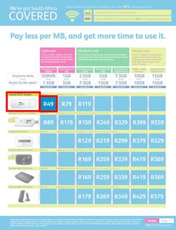 Telkom Mobile : (Valid until 30 Jun 2014), page 11