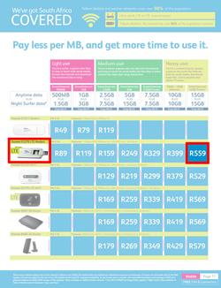 Telkom Mobile : (Valid until 30 Jun 2014), page 11