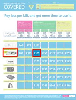 Telkom Mobile : (Valid until 30 Jun 2014), page 11