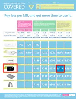Telkom Mobile : (Valid until 30 Jun 2014), page 11