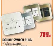 Double Switch Plug White Each