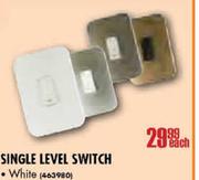 Single Level Switch White Each