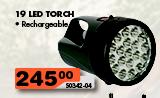 19 LED Torch Rechargeable 503-42-04