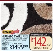 Nutmeg Twirl Rug 140x200cm-Each