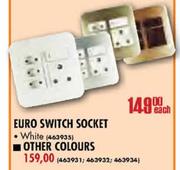 Euro Switch Socket Other Colours Each