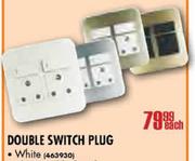 Double Switch Plug (White) Each