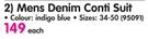 Ethnix Mens Denim Conti Suit - Each